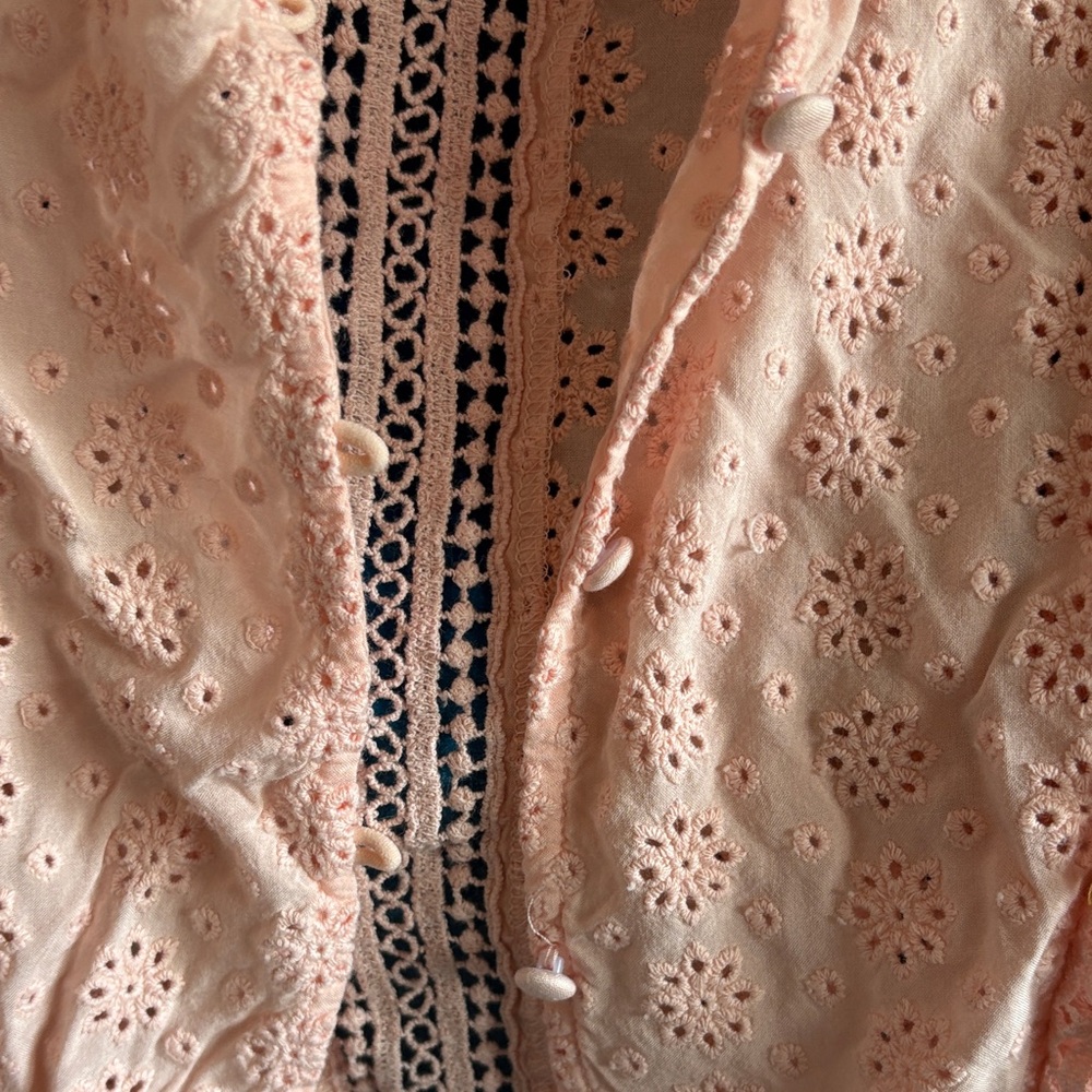 Forever 21 Blush Pink Lace Eyelet Sleeveless Top - Picture 3 of 6